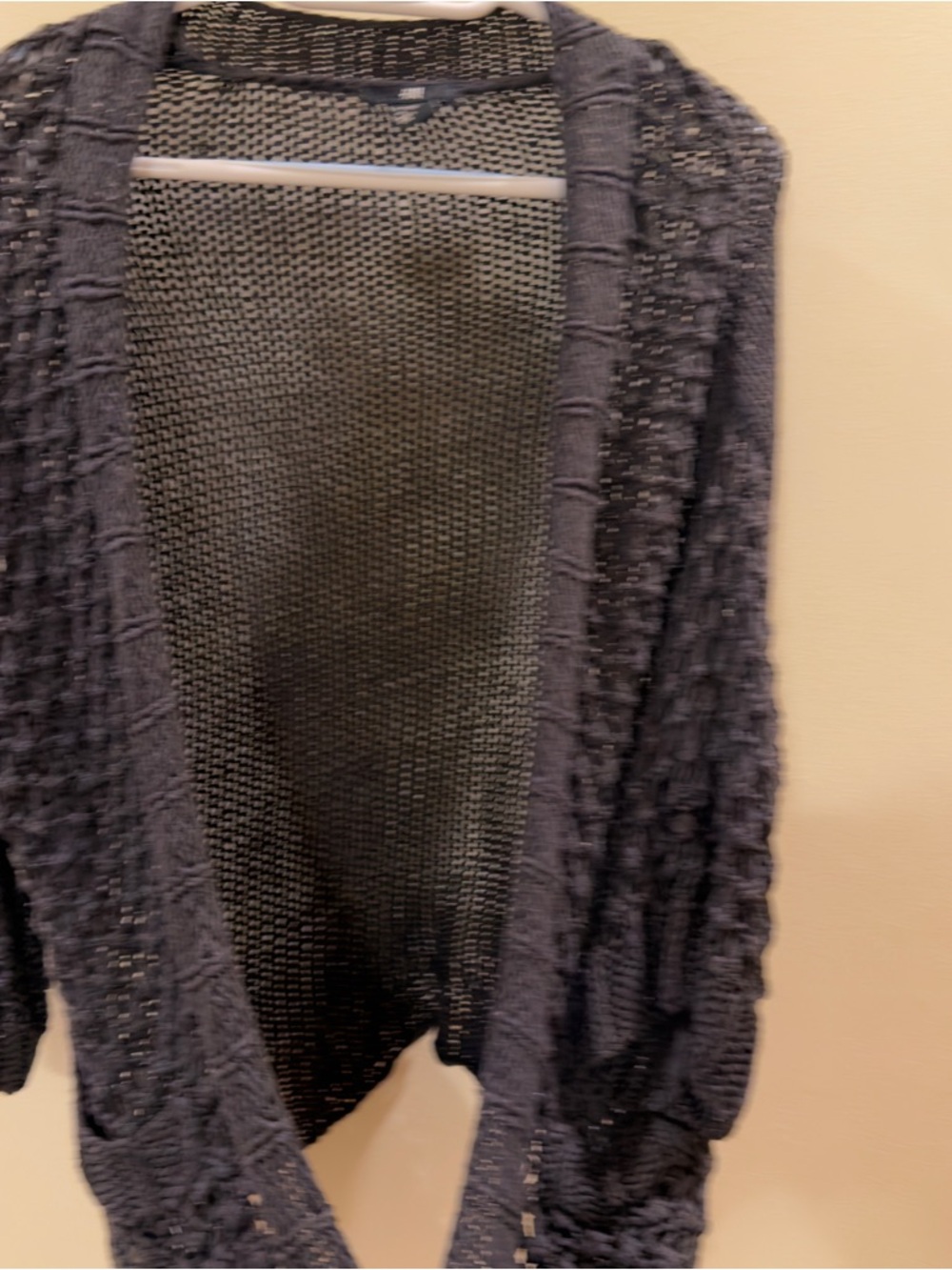 H&M Charcoal Open-Front Knit Cardigan